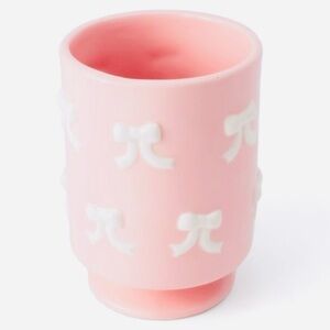 Target Bullseye Playground Valentine’s Day Pink Ceramic Holder with White Bows